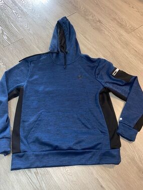Spyder Blue and Black Active Pullover Hoodie